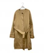 KUMEクメ）の古着「Handmade Cashmere Blend Muffler Coat」｜ブラウン