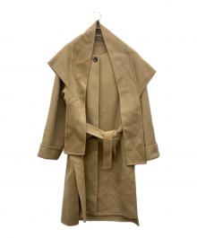 KUME（クメ）の古着「Handmade Cashmere Blend Muffler Coat」｜ブラウン