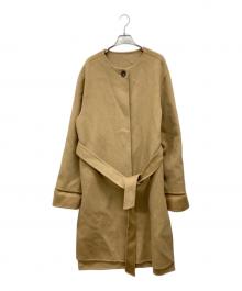 KUME（クメ）の古着「Handmade Cashmere Blend Muffler Coat」｜ブラウン