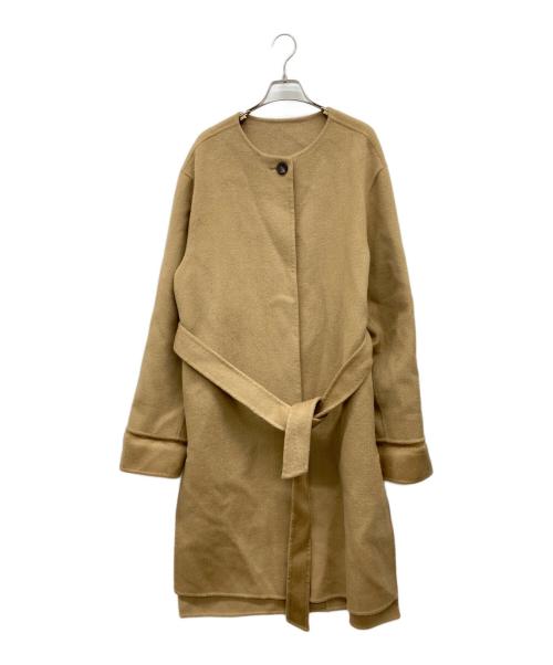 KUME（クメ）KUME (クメ) Handmade Cashmere Blend Muffler Coat ブラウン サイズ:なしの古着・服飾アイテム