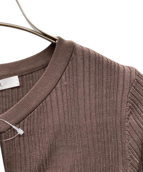 Estella.K（エステラケー）Estella.K (エステラケー) カットアウトランダムリブニットドレス ブラウン サイズ:Fの古着・服飾アイテム