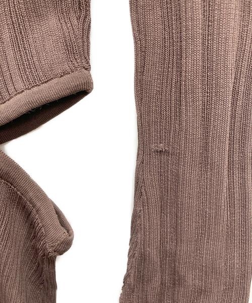 Estella.K（エステラケー）Estella.K (エステラケー) カットアウトランダムリブニットドレス ブラウン サイズ:Fの古着・服飾アイテム