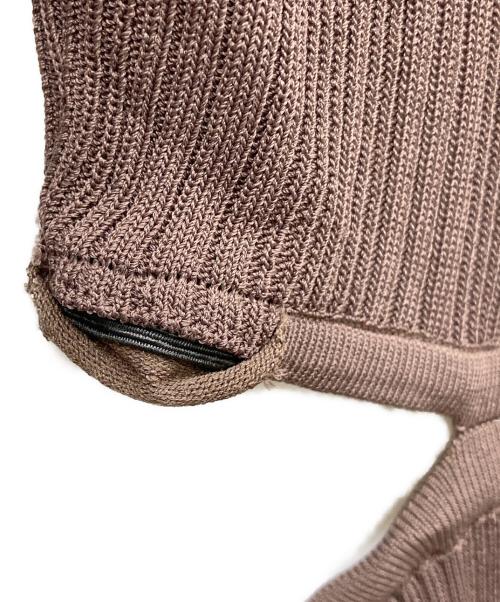 Estella.K（エステラケー）Estella.K (エステラケー) カットアウトランダムリブニットドレス ブラウン サイズ:Fの古着・服飾アイテム