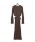 Estella.K (エステラケー) カットアウトランダムリブニットドレス ブラウン サイズ:F：7000円