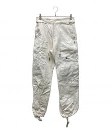 NIKE×OFFWHITE（ナイキ×オフホワイト）の古着「ナイロン切替コットンカーゴロングパンツ」｜ホワイト