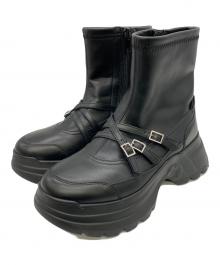 STACCATO（スタッカート）の古着「ベルテッドジップブーツ」｜ブラック