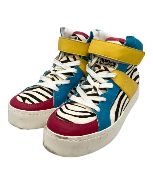 Hysteric Glamour（ヒステリックグラマー）Hysteric Glamour (ヒステリックグラマー) ゼブラハイカットスニーカー ホワイト サイズ:24の古着・服飾アイテム