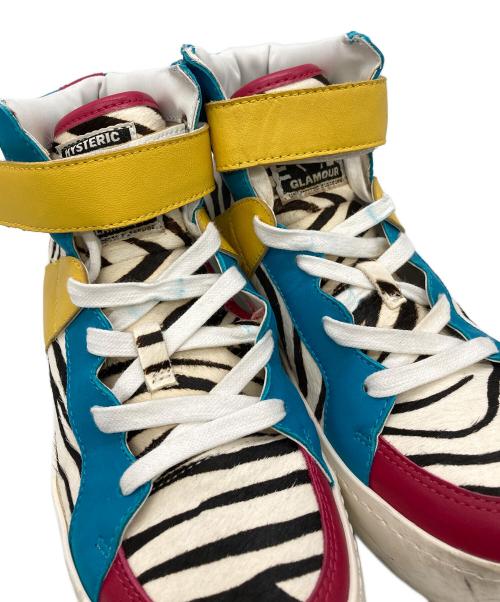 Hysteric Glamour（ヒステリックグラマー）Hysteric Glamour (ヒステリックグラマー) ゼブラハイカットスニーカー ホワイト サイズ:24の古着・服飾アイテム