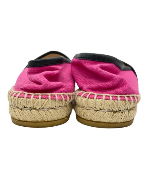 GUCCI（グッチ）GUCCI (グッチ) エスパドリーユ キャンパ フラットシューズ ピンク サイズ:37 1/2の古着・服飾アイテム