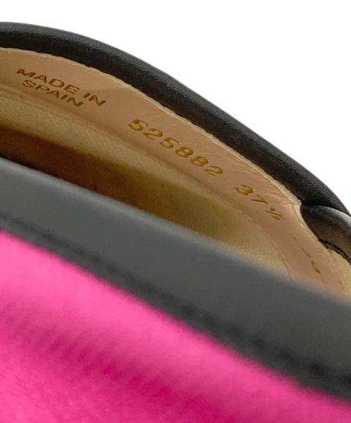 GUCCI（グッチ）GUCCI (グッチ) エスパドリーユ キャンパ フラットシューズ ピンク サイズ:37 1/2の古着・服飾アイテム