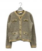TORY BURCHトリーバーチ）の古着「ツイードケンドラカーディガン」｜ベージュ