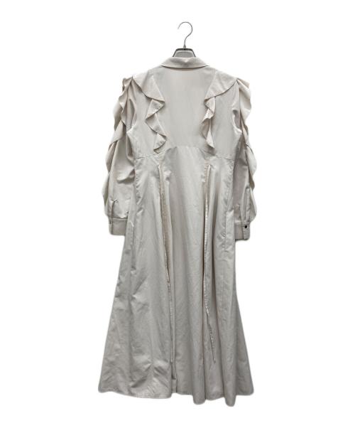 CELFORD（セルフォード）CELFORD (セルフォード) ラッフルフリルワンピース ベージュ サイズ:36の古着・服飾アイテム