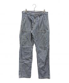 MOMOTARO JEANS（桃太郎ジーンズ）の古着「ヒッコリーパンツ」｜ホワイト
