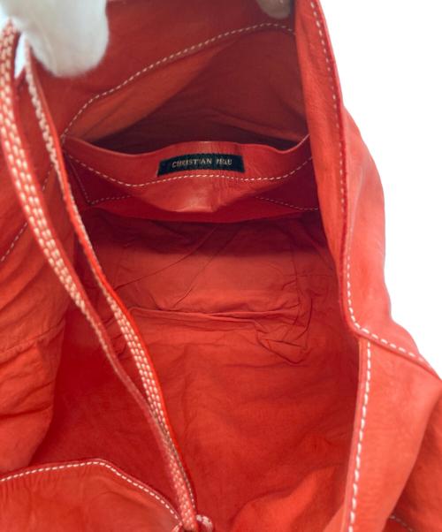 CHRISTIAN PEAU（クリスチャンポー）CHRISTIAN PEAU (クリスチャンポー) レザーショルダーバッグ レッドの古着・服飾アイテム