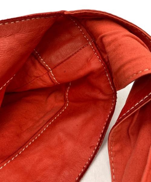 CHRISTIAN PEAU（クリスチャンポー）CHRISTIAN PEAU (クリスチャンポー) レザーショルダーバッグ レッドの古着・服飾アイテム