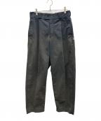 CAHLUMNカウラム）の古着「TC Twill 1 Tuck Pants」｜グレー