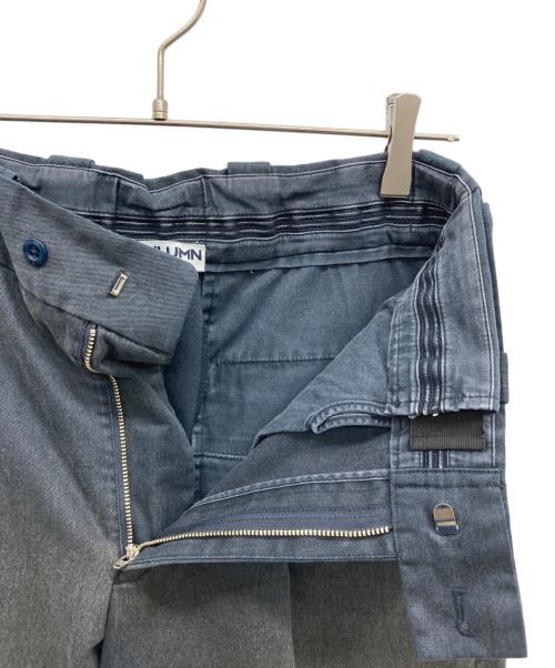 CAHLUMN（カウラム）CAHLUMN (カウラム) TC Twill 1 Tuck Pants グレー サイズ:Lの古着・服飾アイテム