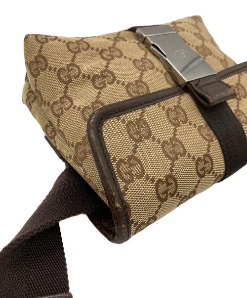 GUCCI（グッチ）GUCCI (グッチ) GGキャンバスウエストポーチ ベージュの古着・服飾アイテム