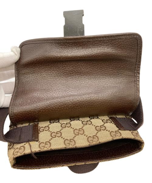 GUCCI（グッチ）GUCCI (グッチ) GGキャンバスウエストポーチ ベージュの古着・服飾アイテム