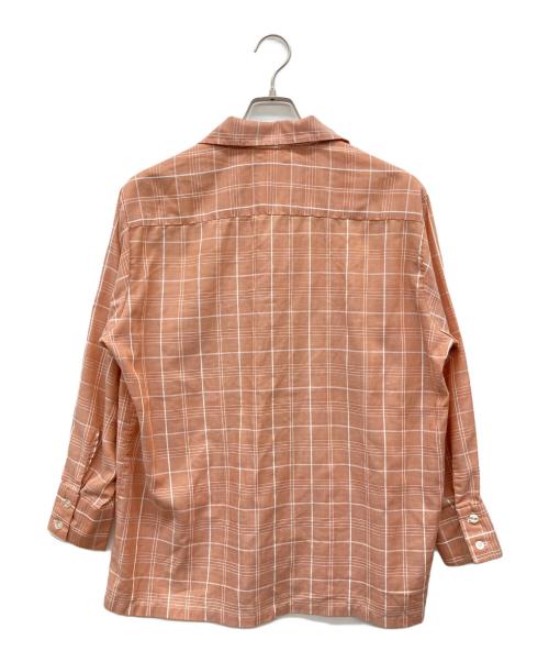 Sears（シアーズ）Sears (シアーズ) 襟芯チェックシャツ ベージュ サイズ:15 M 15-1/2の古着・服飾アイテム