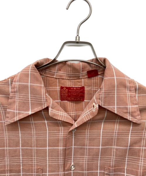 Sears（シアーズ）Sears (シアーズ) 襟芯チェックシャツ ベージュ サイズ:15 M 15-1/2の古着・服飾アイテム