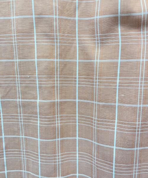 Sears（シアーズ）Sears (シアーズ) 襟芯チェックシャツ ベージュ サイズ:15 M 15-1/2の古着・服飾アイテム