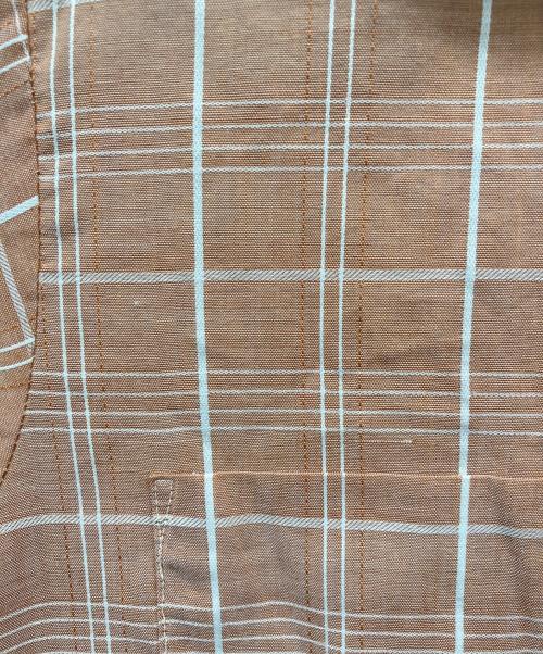 Sears（シアーズ）Sears (シアーズ) 襟芯チェックシャツ ベージュ サイズ:15 M 15-1/2の古着・服飾アイテム