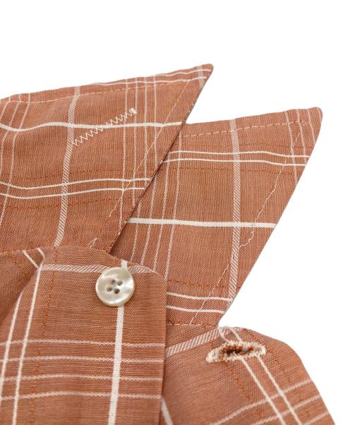 Sears（シアーズ）Sears (シアーズ) 襟芯チェックシャツ ベージュ サイズ:15 M 15-1/2の古着・服飾アイテム