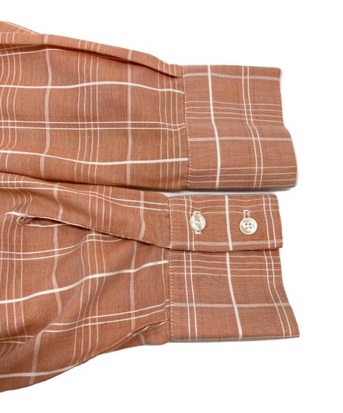 Sears（シアーズ）Sears (シアーズ) 襟芯チェックシャツ ベージュ サイズ:15 M 15-1/2の古着・服飾アイテム