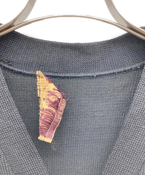 USED（ユーズド）USED (ユーズド) レタードカーディガン ブラック サイズ:不明の古着・服飾アイテム