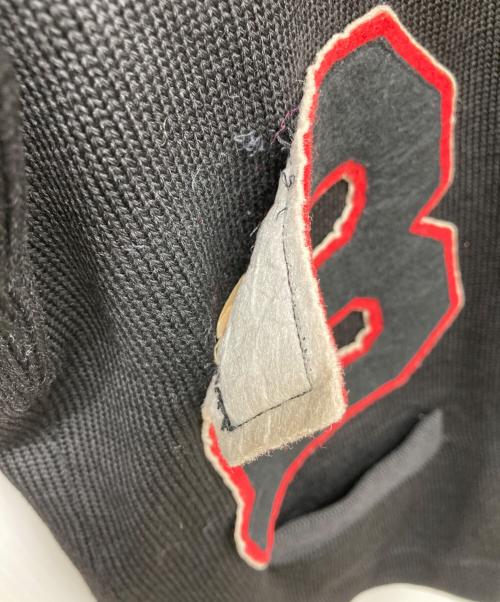 USED（ユーズド）USED (ユーズド) レタードカーディガン ブラック サイズ:不明の古着・服飾アイテム