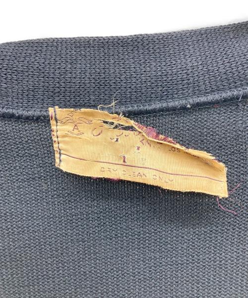 USED（ユーズド）USED (ユーズド) レタードカーディガン ブラック サイズ:不明の古着・服飾アイテム