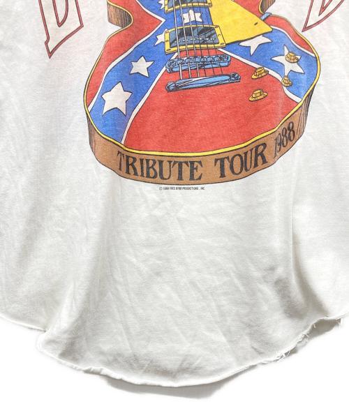 USED（ユーズド）USED (ユーズド) カットオフ ラグランバンドTシャツ Lynyrd Skynyrd ブラック×ホワイト サイズ:XLの古着・服飾アイテム