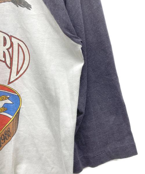 USED（ユーズド）USED (ユーズド) カットオフ ラグランバンドTシャツ Lynyrd Skynyrd ブラック×ホワイト サイズ:XLの古着・服飾アイテム