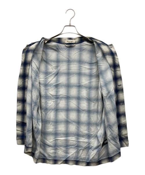 ROLD SKOV（ロードスコフ）ROLD SKOV (ロードスコフ) オンブレチェックシャツ ホワイト×ネイビー サイズ:XSの古着・服飾アイテム