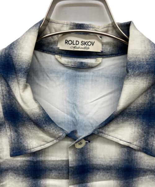 ROLD SKOV（ロードスコフ）ROLD SKOV (ロードスコフ) オンブレチェックシャツ ホワイト×ネイビー サイズ:XSの古着・服飾アイテム