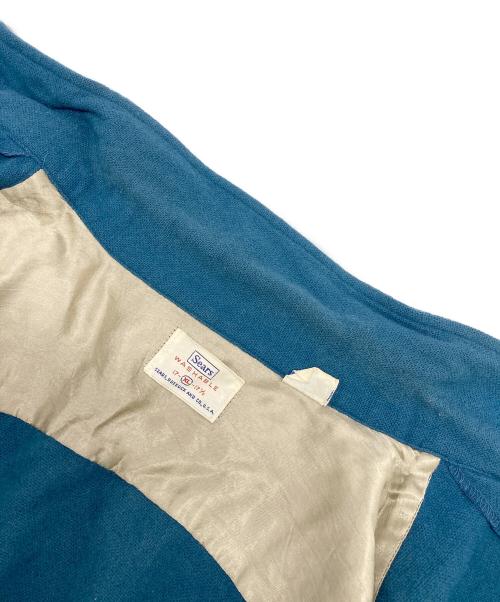 Sears（シアーズ）Sears (シアーズ) 60s ウール開襟シャツ ネイビー サイズ:17-XL-17 1/2の古着・服飾アイテム