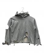 DONKドンク）の古着「変形パーカー」｜グレー