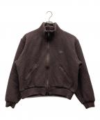 MATSUFUJIマツフジ）の古着「STRIPE JACQUARD STAND COLLAR JACKET」｜ブラウン