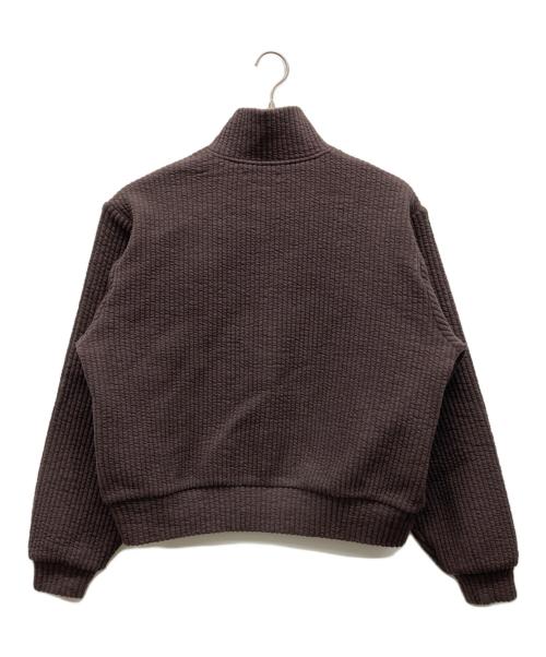 MATSUFUJI（マツフジ）MATSUFUJI (マツフジ) STRIPE JACQUARD STAND COLLAR JACKET ブラウン サイズ:3の古着・服飾アイテム