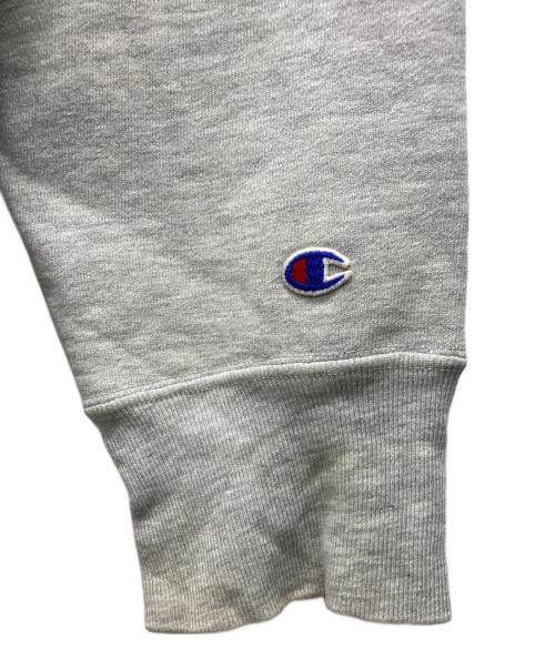 Champion（チャンピオン）Champion (チャンピオン) 三段両面プリントリバースウィーブパーカー グレー サイズ:LARGEの古着・服飾アイテム