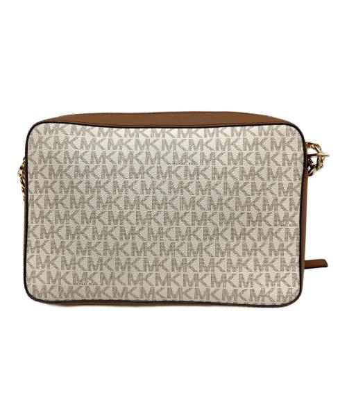 MICHAEL KORS（マイケル・コース）MICHAEL KORS (マイケル・コース) MKモノグラムショルダーバッグ ベージュの古着・服飾アイテム