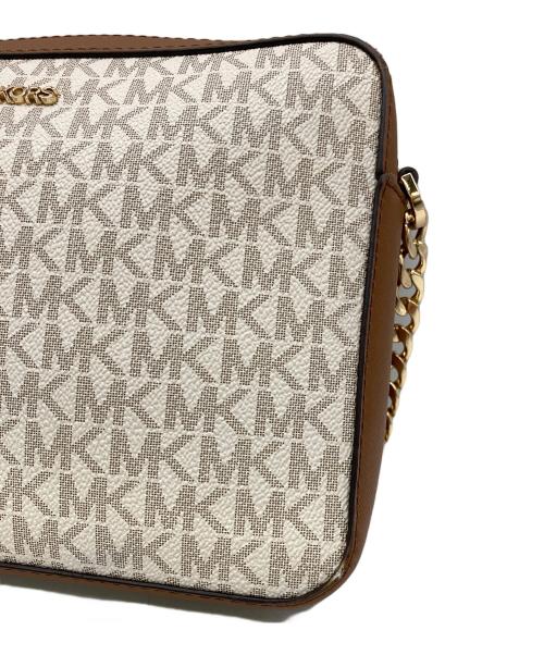 MICHAEL KORS（マイケル・コース）MICHAEL KORS (マイケル・コース) MKモノグラムショルダーバッグ ベージュの古着・服飾アイテム