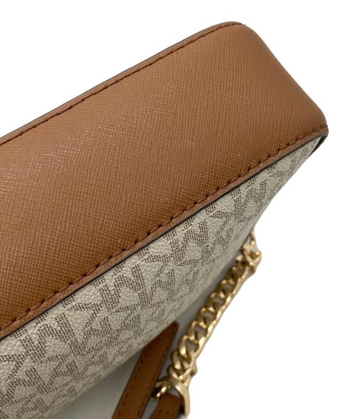 MICHAEL KORS（マイケル・コース）MICHAEL KORS (マイケル・コース) MKモノグラムショルダーバッグ ベージュの古着・服飾アイテム