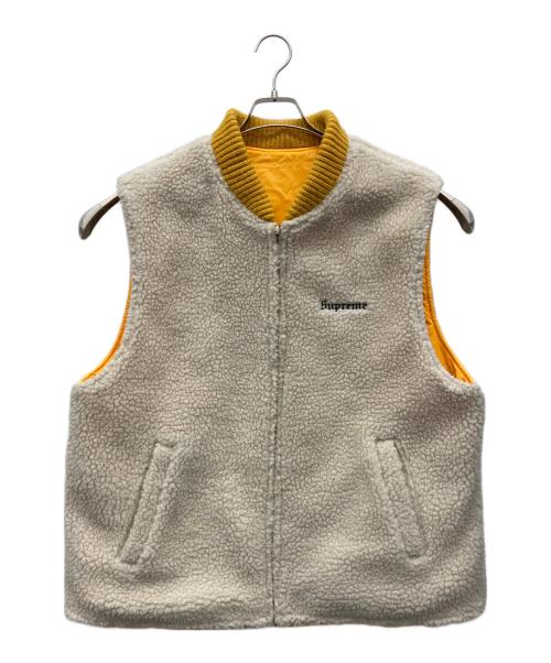 SUPREME（シュプリーム）SUPREME (シュプリーム) Sherpa Fleece Reversible Work Vest イエロー サイズ:Lの古着・服飾アイテム