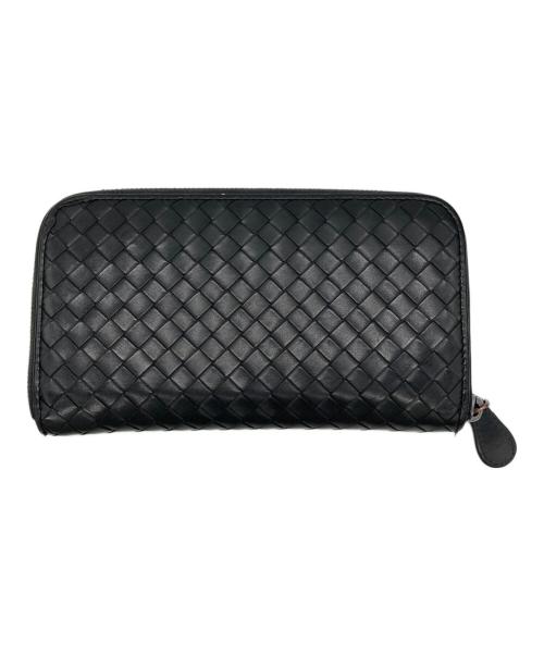 BOTTEGA VENETA（ボッテガベネタ）BOTTEGA VENETA (ボッテガベネタ) ラウンドファスナー財布 ブラックの古着・服飾アイテム
