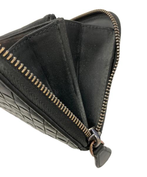BOTTEGA VENETA（ボッテガベネタ）BOTTEGA VENETA (ボッテガベネタ) ラウンドファスナー財布 ブラックの古着・服飾アイテム