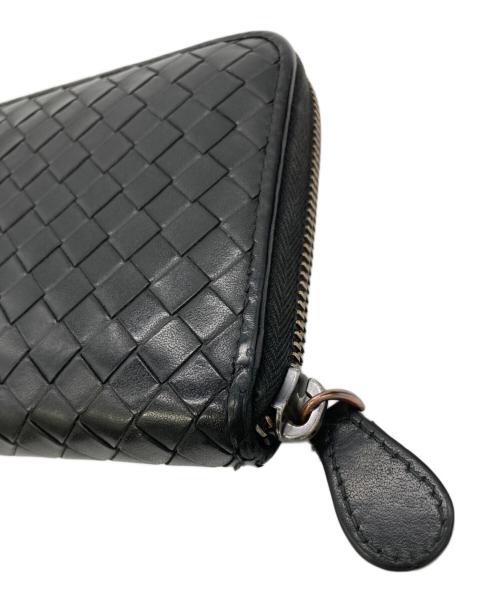 BOTTEGA VENETA（ボッテガベネタ）BOTTEGA VENETA (ボッテガベネタ) ラウンドファスナー財布 ブラックの古着・服飾アイテム