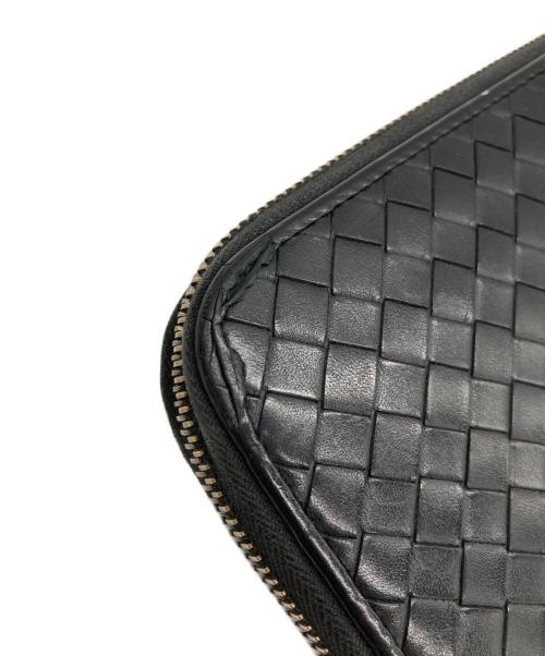 BOTTEGA VENETA（ボッテガベネタ）BOTTEGA VENETA (ボッテガベネタ) ラウンドファスナー財布 ブラックの古着・服飾アイテム