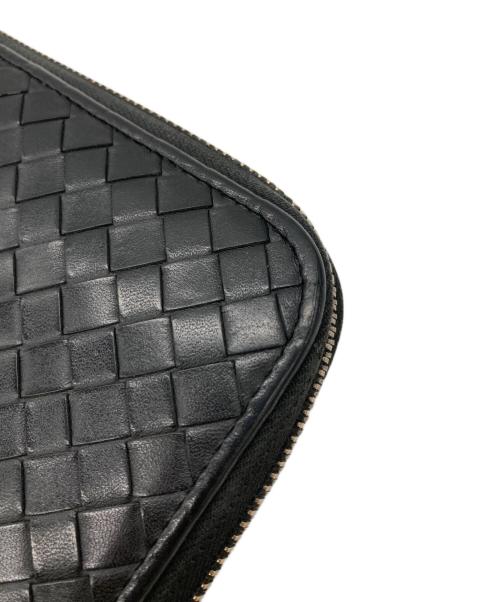 BOTTEGA VENETA（ボッテガベネタ）BOTTEGA VENETA (ボッテガベネタ) ラウンドファスナー財布 ブラックの古着・服飾アイテム